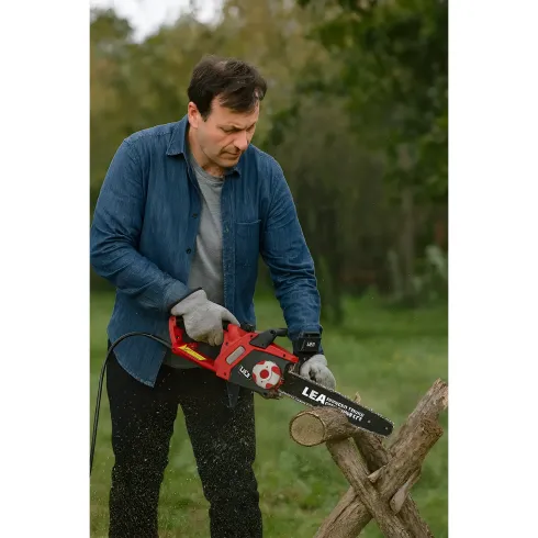 Elettrosega 2400W Barra 40 cm Catena 3/8'' Impugnatura Soft Grip