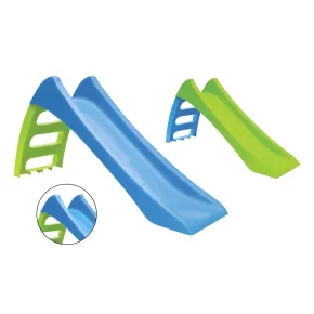 Scivolo Bambini Plastica 116 cm con Attacco Acqua e Scaletta 3 Gradini