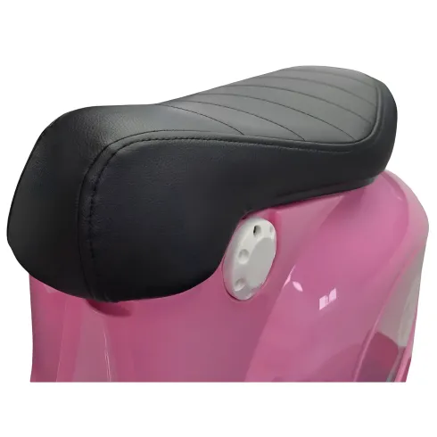 Scooter Elettrico per Bambini Rosa 24V Sedile Pelle e Ruote Pneumatiche