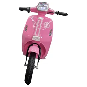 Scooter Elettrico per Bambini Rosa 24V Sedile Pelle e Ruote Pneumatiche 2
