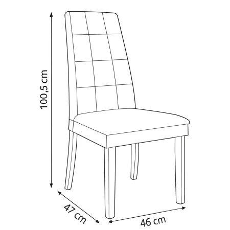 Set 2 Sedie Seduta in Tessuto Verde Gambe Legno Rovere 46x47x100,5 cm