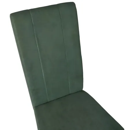 Set 2 Sedie in Tessuto Verde 45x46,5x100 cm Gambe Rovere Sala da Pranzo