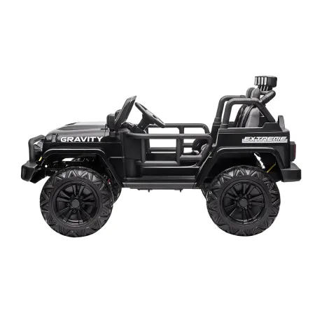 Jeep Elettrica Bambini 12V Gravity Nero Metallizzato 2 Posti Telecomando