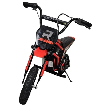 Moto Elettrica per Bambini a Batteria Moto Cross 24 V Cavalcabile Rossa