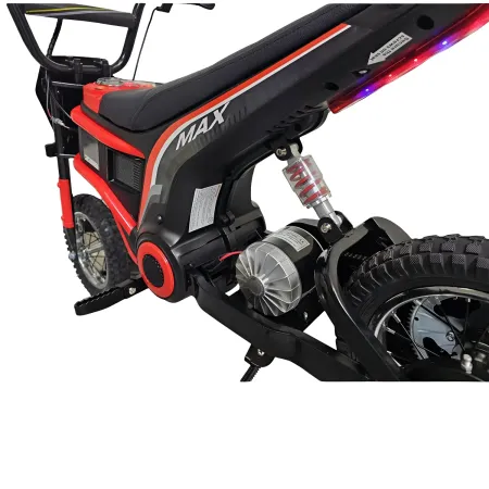 Moto Elettrica per Bambini a Batteria Moto Cross 24 V Cavalcabile Rossa