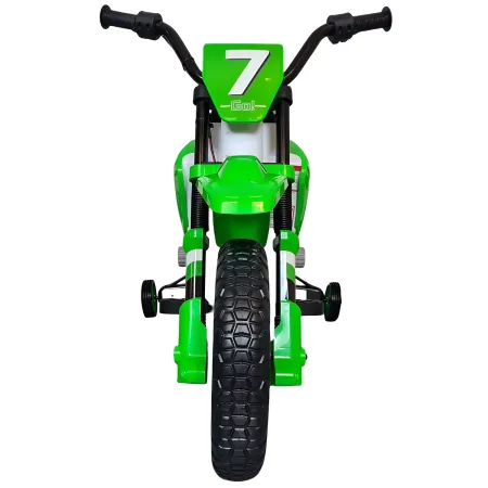 Scooter Motorino Elettrico per Bambini a Batteria 12 Volt Verde Moto da Cross | BricoShop24