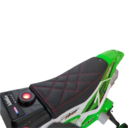 Scooter Motorino Elettrico per Bambini a Batteria 12 Volt Verde Moto da Cross | BricoShop24
