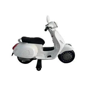 Scooter Elettrico per Bambini Happy Bianco Doppia Velocità e MP3 2