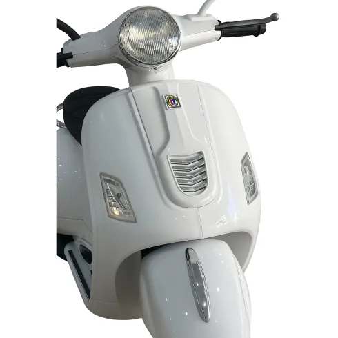 Scooter Elettrico per Bambini Happy Bianco Doppia Velocità e MP3