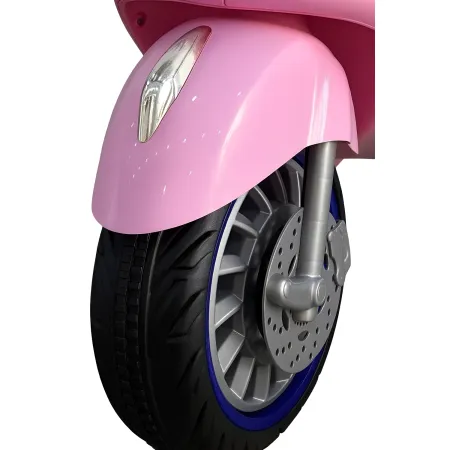 Scooter Elettrico per Bambini Happy Rosa Doppia Velocità e MP3