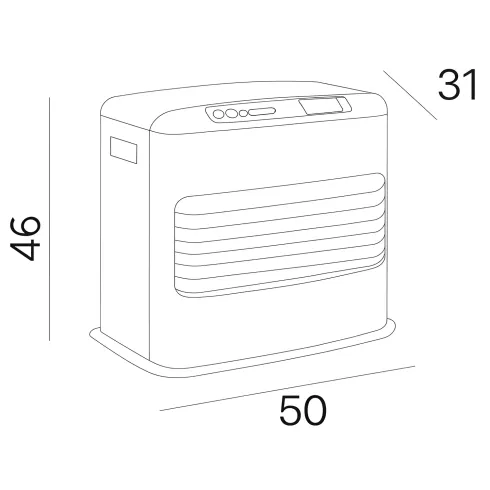 Stufa a Petrolio Elettrica 4600 W Nero Ventilata Programmabile