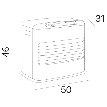Stufa a Petrolio Elettrica 4600 W Nero Ventilata Programmabile