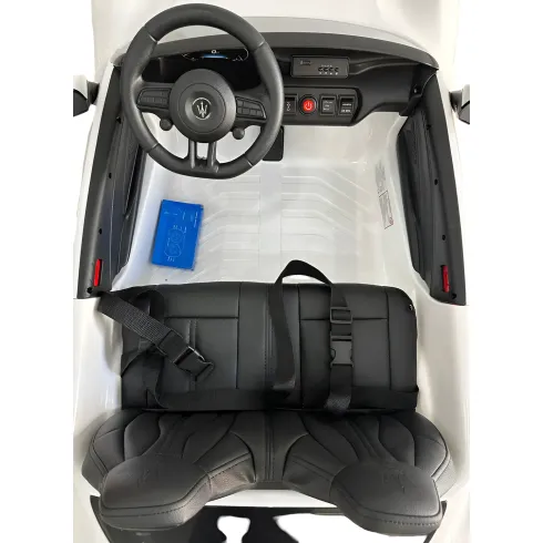 Auto Elettrica Bambini Maserati Folgore 2 Posti 12V Bianco Doppio Motore