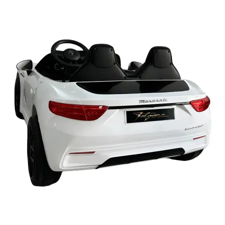 Auto Elettrica Bambini Maserati Folgore 2 Posti 12V Bianco Doppio Motore