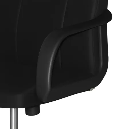 Sedia Moderna da Ufficio in Tessuto Nero con Base Regolabile e Braccioli