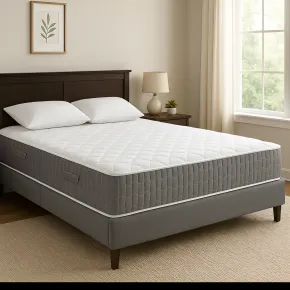 Materasso Matrimoniale 160x190x25 cm Memory Foam Traspirante Grigio 2
