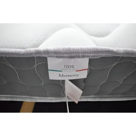 Materasso Singolo 80x190x25 cm Memory Foam Invernale con Bordo Grigio