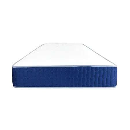 Materasso Singolo 80x190x25 cm Memory Foam Bordo Blu Traspirante