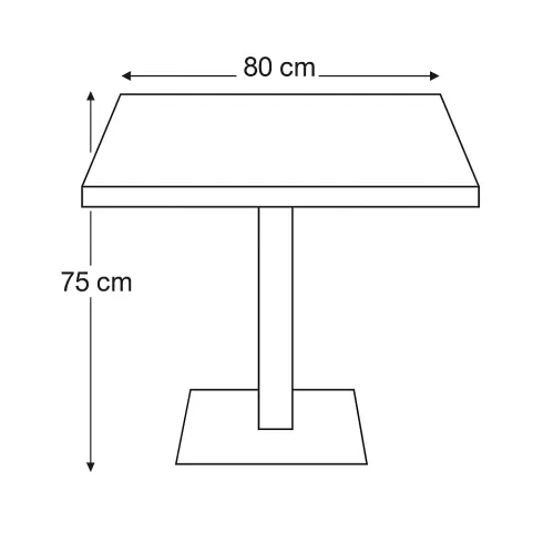 Tavolo da Pranzo Quadrato 80x80 cm Moderno Piano Bianco con Base Nera