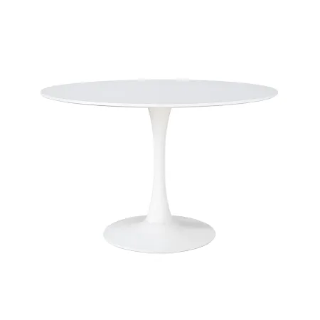 Tavolo Rotondo Bianco Opaco Diametro di 120 cm per Sala da Pranzo