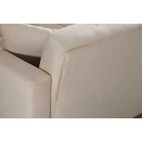 Divano Letto 3 Posti in Tessuto Crema con Contenitore 213x81x83 cm