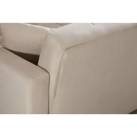 Divano Letto 3 Posti in Tessuto Crema con Contenitore 213x81x83 cm