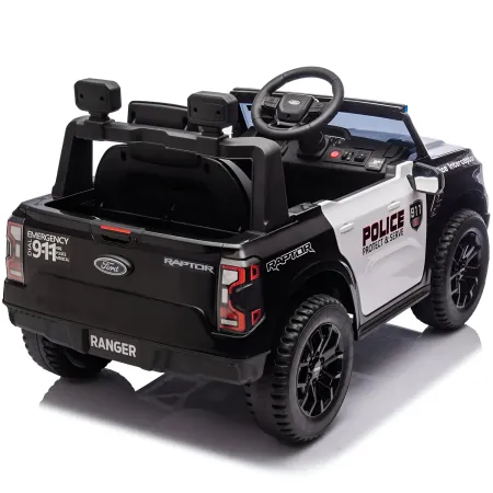 Macchina Elettrica Bambini Ford Raptor Polizia 10.8V LED e Telecomando