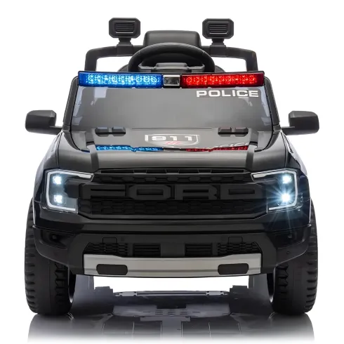 Macchina Elettrica Bambini Ford Raptor Polizia 10.8V LED e Telecomando