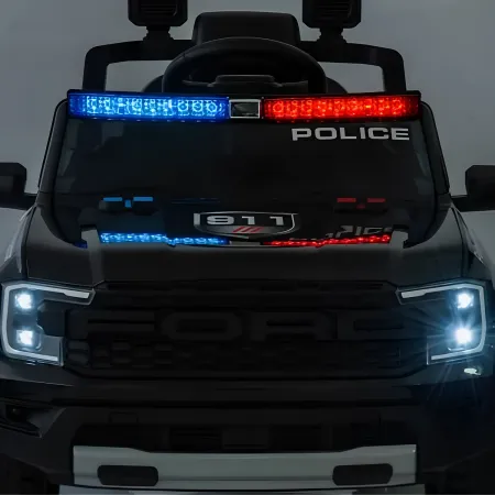 Macchina Elettrica Bambini Ford Raptor Polizia 10.8V LED e Telecomando