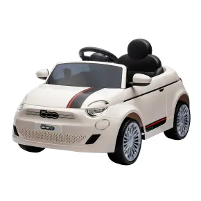 Auto Elettrica Bambini FIAT 500 10,8V Bianco Batteria Ricaricabile
