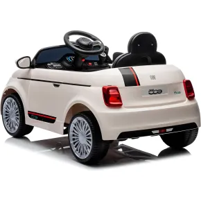 Auto Elettrica Bambini FIAT 500 10,8V Bianco Batteria Ricaricabile 2