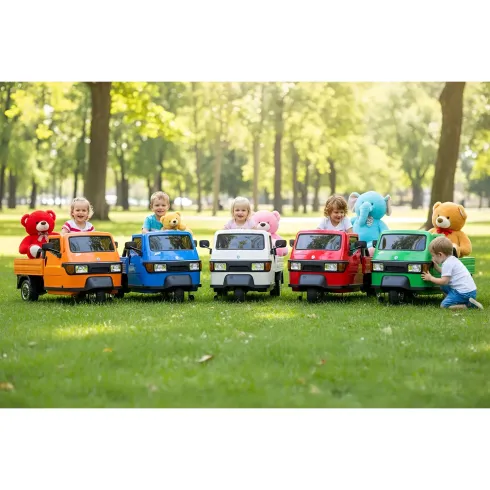 Ape Car Piaggio Elettrica per Bambini Verde con Ruote EVA e Telecomando