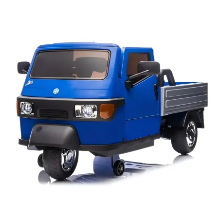 Ape Car Piaggio Elettrica per Bambini Blu con Ruote EVA e Telecomando