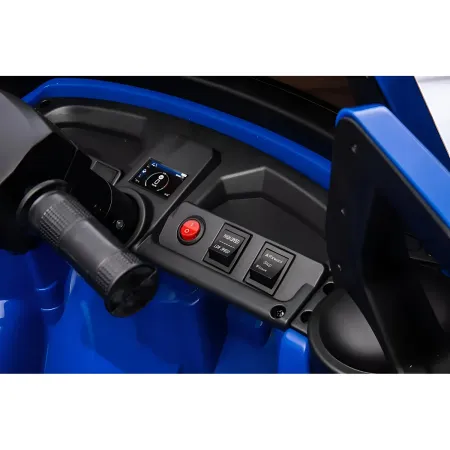 Ape Car Piaggio Elettrica per Bambini Blu con Ruote EVA e Telecomando