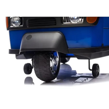 Ape Car Piaggio Elettrica per Bambini Blu con Ruote EVA e Telecomando