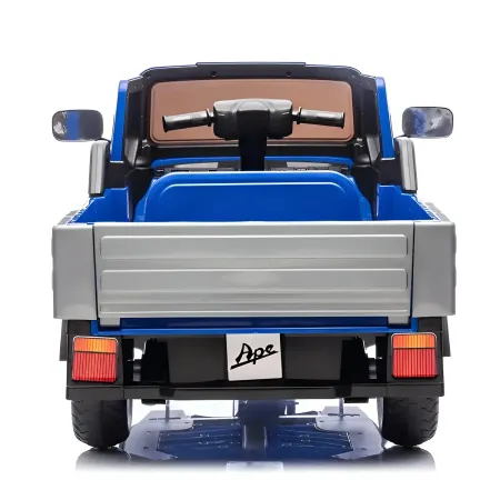 Ape Car Piaggio Elettrica per Bambini Blu con Ruote EVA e Telecomando