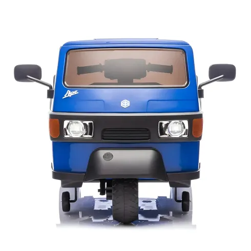 Ape Car Piaggio Elettrica per Bambini Blu con Ruote EVA e Telecomando