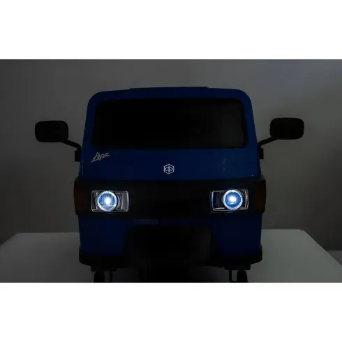 Ape Car Piaggio Elettrica per Bambini Blu con Ruote EVA e Telecomando
