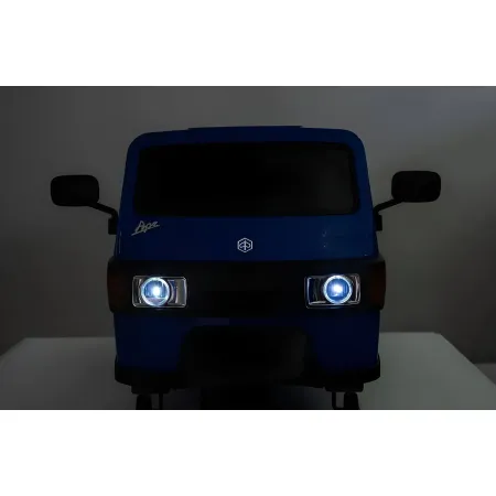 Ape Car Piaggio Elettrica per Bambini Blu con Ruote EVA e Telecomando