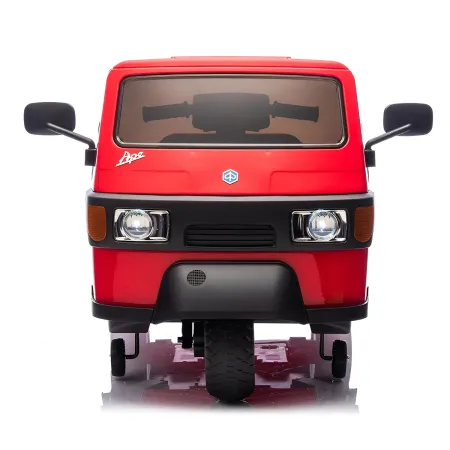 Ape Car Piaggio Elettrica per Bambini Rosso con Ruote EVA e Telecomando