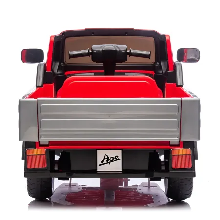Ape Car Piaggio Elettrica per Bambini Rosso con Ruote EVA e Telecomando