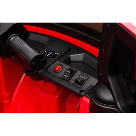 Ape Car Piaggio Elettrica per Bambini Rosso con Ruote EVA e Telecomando