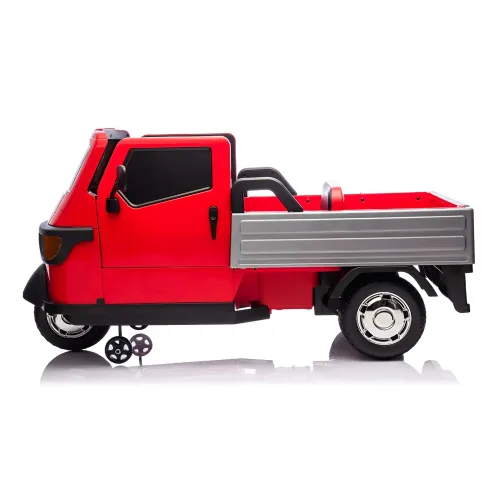 Ape Car Piaggio Elettrica per Bambini Rosso con Ruote EVA e Telecomando