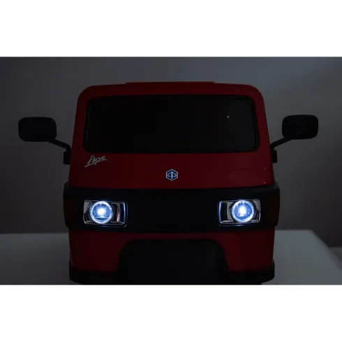 Ape Car Piaggio Elettrica per Bambini Rosso con Ruote EVA e Telecomando