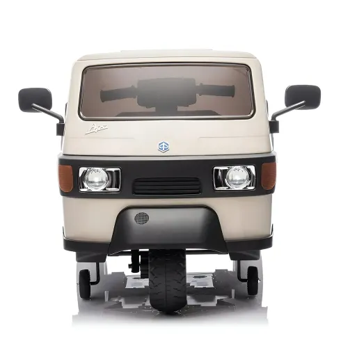 Ape Car Piaggio Elettrica per Bambini Beige con Ruote EVA e Telecomando