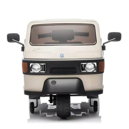Ape Car Piaggio Elettrica per Bambini Beige con Ruote EVA e Telecomando