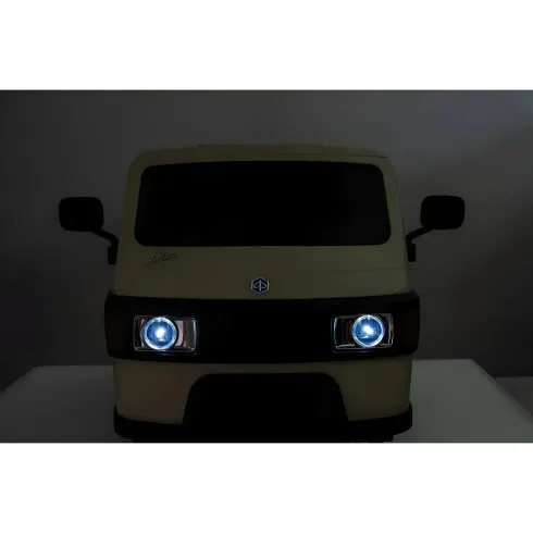 Ape Car Piaggio Elettrica per Bambini Beige con Ruote EVA e Telecomando