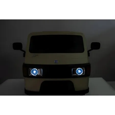 Ape Car Piaggio Elettrica per Bambini Beige con Ruote EVA e Telecomando