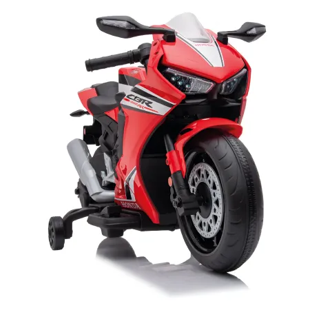 Moto Elettrica per Bambini Honda CBR Rosso 10,2V LED Batteria Ricaricabile
