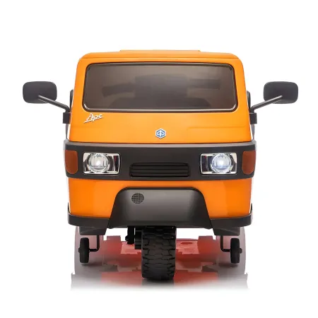 Ape Car Piaggio Elettrica per Bambini Arancione Ruote EVA e Telecomando